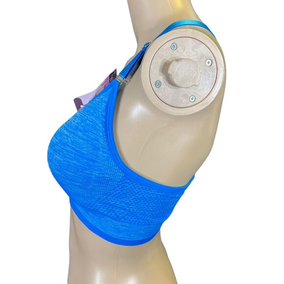 Kali and Win Womens Sports Bra Seamless Racerback Light Support Blue Med Large - Picture 4 of 11